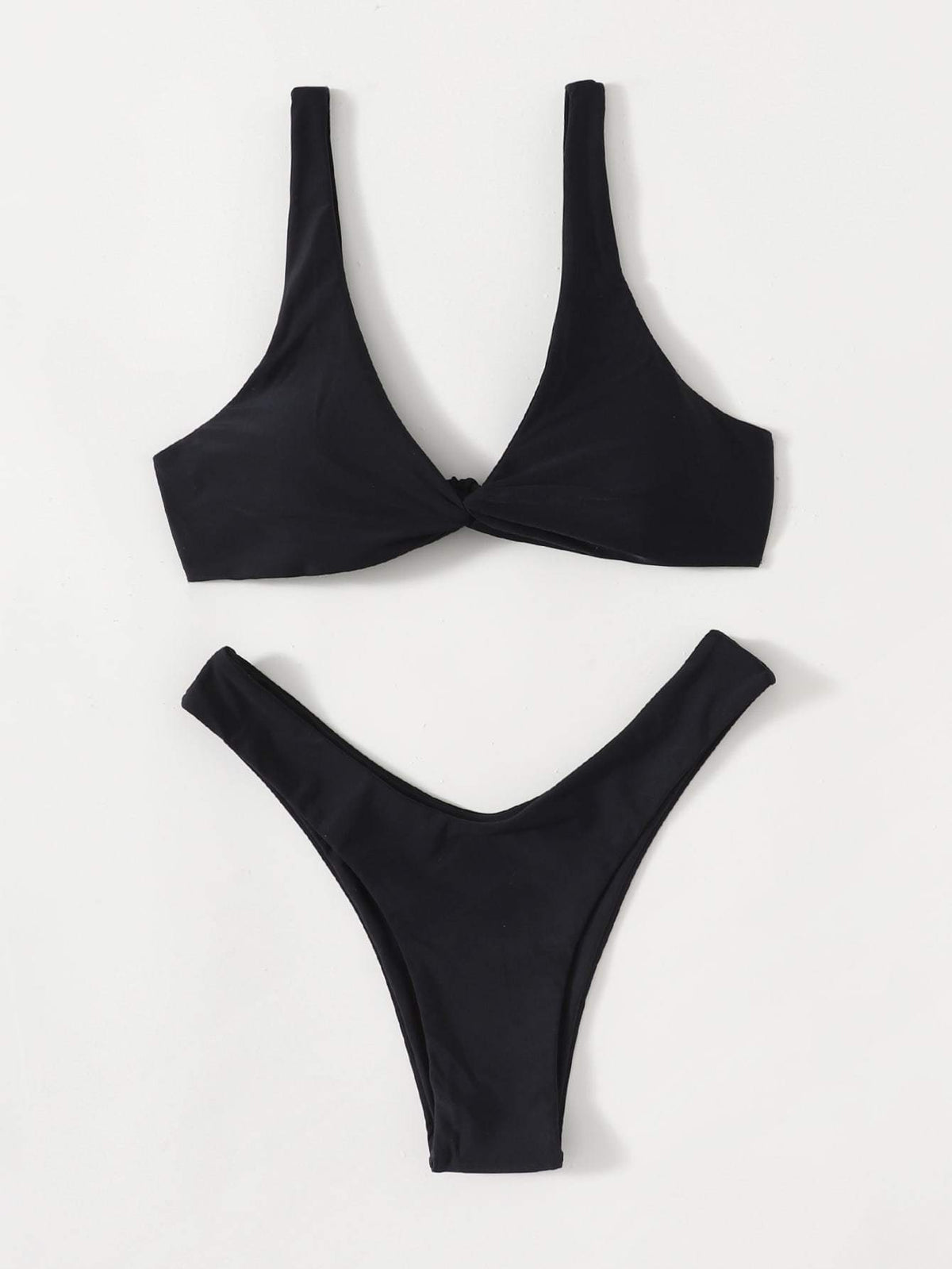 ZTVitality Solid Tie Sexy Bikini 2026 Hot Sale Padded Bra High Leg Bandage Push Up Bikini Set