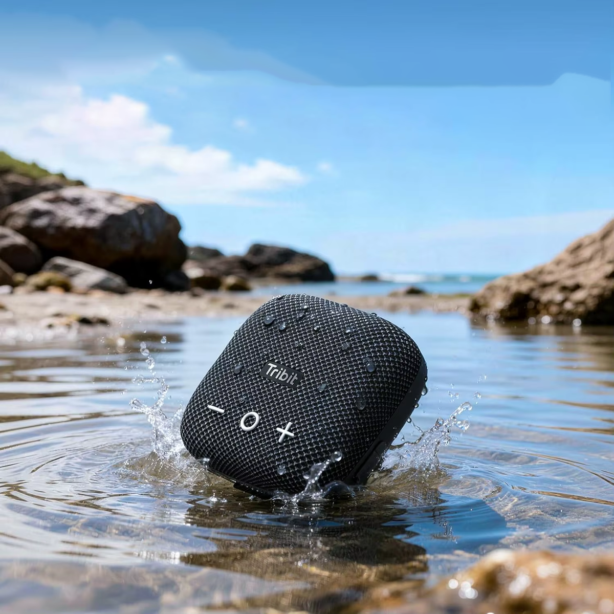 Pkot Tribit StormBox Micro 2 Portable Speaker, 10W Loud Bass IP67 Waterproof, Bluetooth 5.3 Bike Speaker, 12H Playtime TWS for Hiking