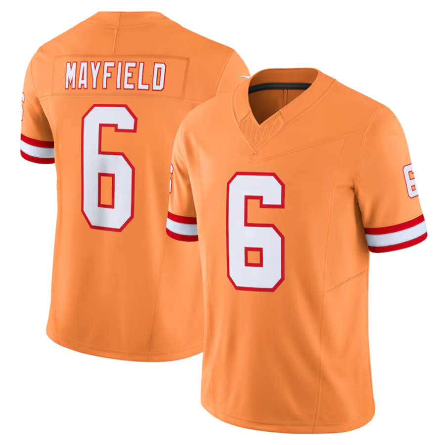 Pkot #6 Baker Mayfield Player TB.Buccaneers Orange Vapor F.U.S.E. Limited Football Jerseys
