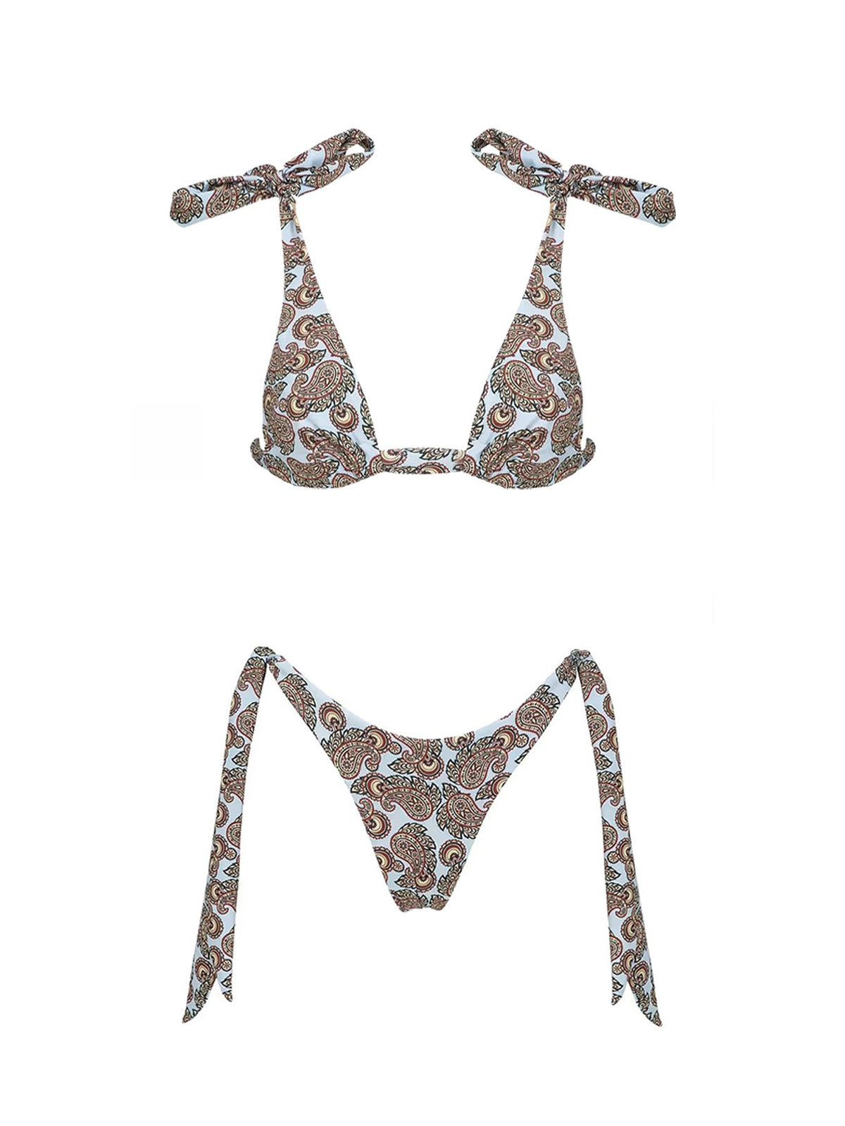2026 Fashionable Boho Chic Bikini Set with Unique Paisley Design Perfect for Beach Wear and Pool