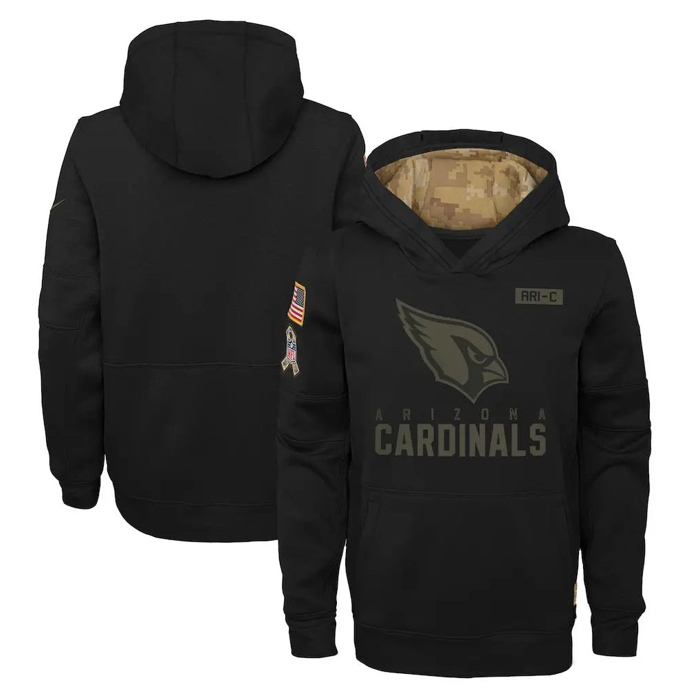 Pkot A.Cardinals Black Salute to Service Pullover Hoodies Blank Player Stitched Jerseys