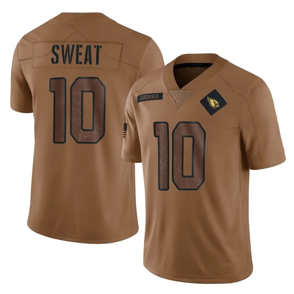 Pkot A.Cardinals #10 Josh Sweat Player Brown Limited Salute To Service Home Game Stitched Jerseys