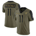 Pkot A.Cardinals #11 Larry Fitzgerald Player Salute To Service Olive Football Jerseys