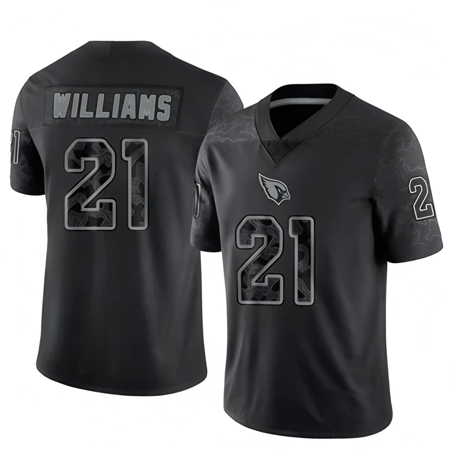 Pkot A.Cardinals #21 Garrett Williams Player Black RFLCTV Limited Stitched Jerseys