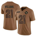 Pkot A.Cardinals #21 Garrett Williams Player Brown Salute To Service Limited Stitched Jerseys