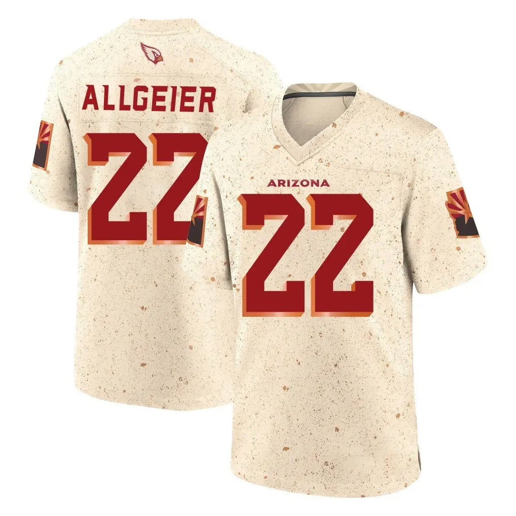 Pkot A.Cardinals #22 Tyler Allgeier Player Cream Rivalries Collection Game Stitched Jerseys