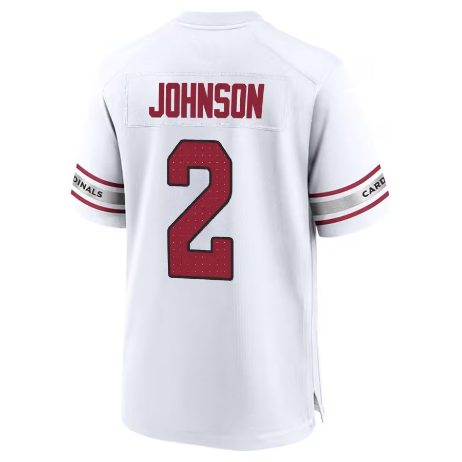 Pkot A.Cardinals #2 Will Johnson Player White Home Game Stitched Jerseys