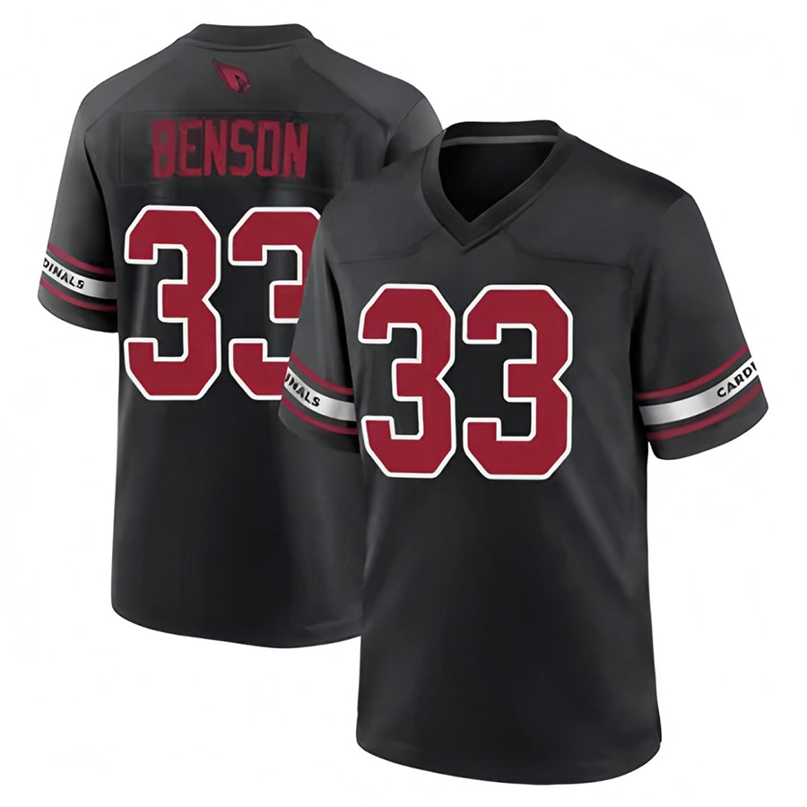Pkot A.Cardinals #33 Trey Benson Player Black Home Game Stitched Jerseys