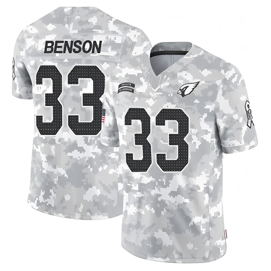 Pkot A.Cardinals #33 Trey Benson Player Camo Salute to Service Limited Stitched Jerseys