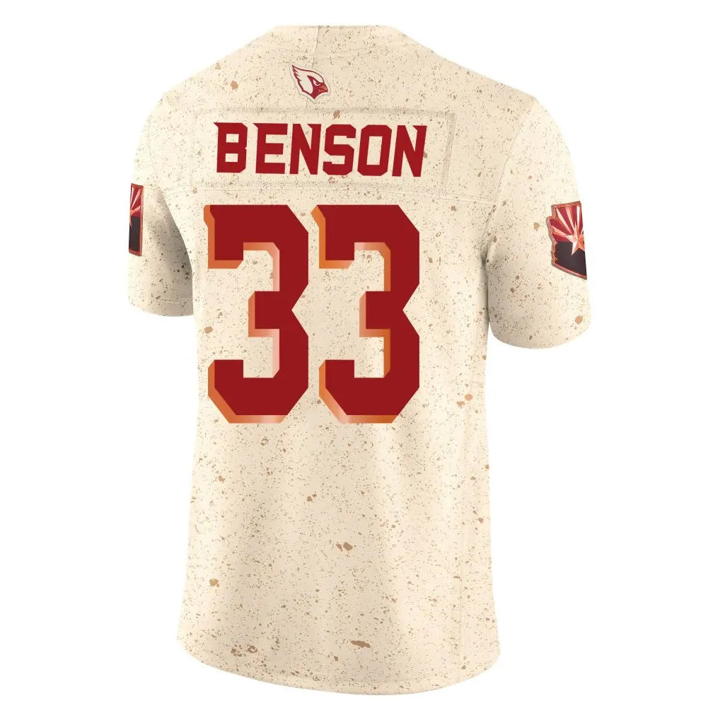 Pkot A.Cardinals #33 Trey Benson Player Cream Rivalries Collection Vapor Limited Home Game Stitched Jerseys