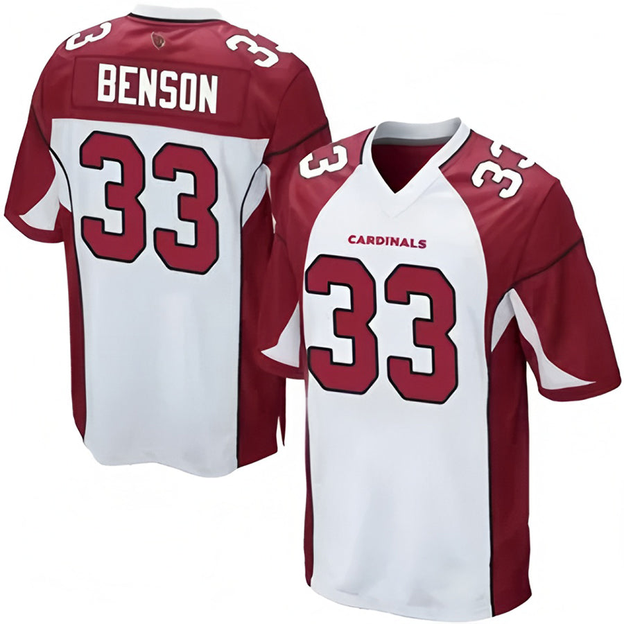 Pkot A.Cardinals #33 Trey Benson Player White Home Game Stitched Jerseys