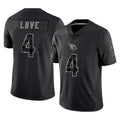Pkot A.Cardinals #4 Jeremiyah Love Player Black RFLCTV Limited Home Game Stitched Jerseys
