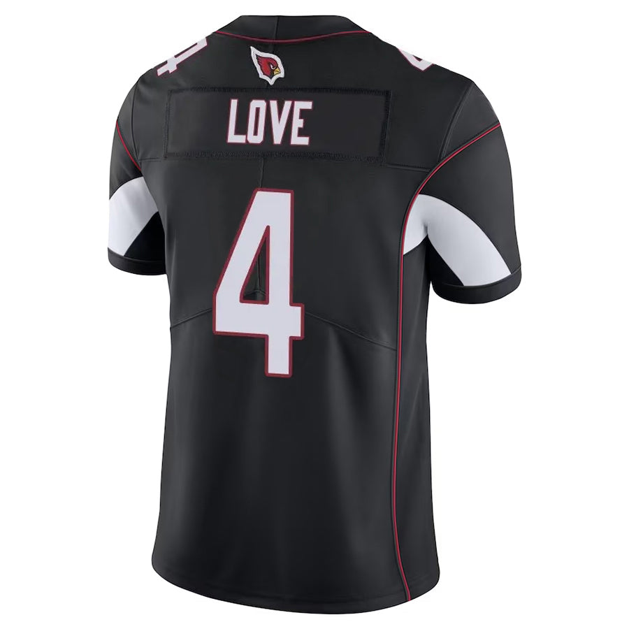 Pkot A.Cardinals #4 Jeremiyah Love Player Black Vapor Limited Home Game Stitched Jerseys