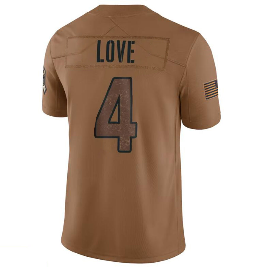 Pkot A.Cardinals #4 Jeremiyah Love Player Brown Limited Salute To Service Game Stitched Jerseys