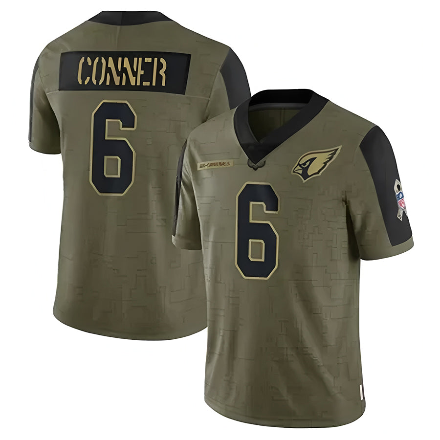 Pkot A.Cardinals #6 James Conner Player Olive Salute To Service Limited Football Jerseys