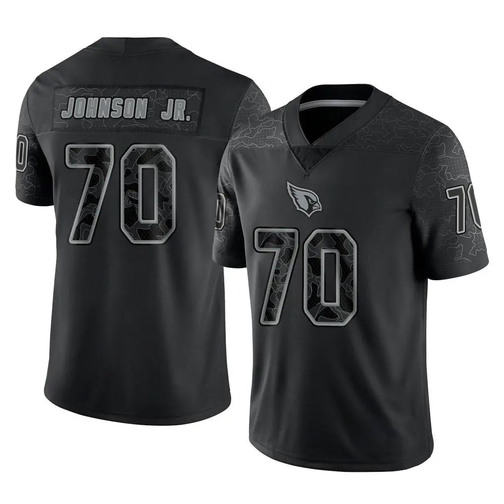 Pkot A.Cardinals #70 Paris Johnson Jr. Player Black RFLCTV Limited Home Game Stitched Jerseys