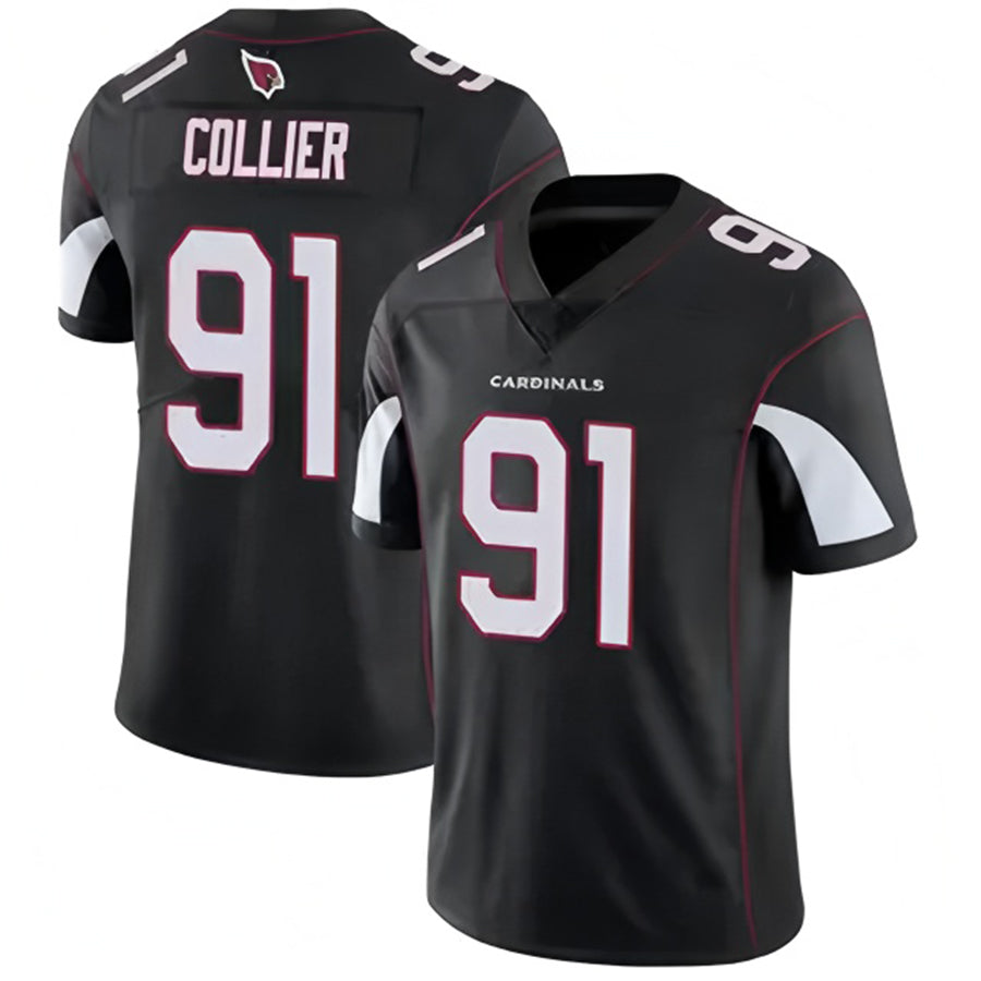 Pkot A.Cardinals #91 L.J. Collier Player Black Vapor Untouchable Elite Stitched Jerseys