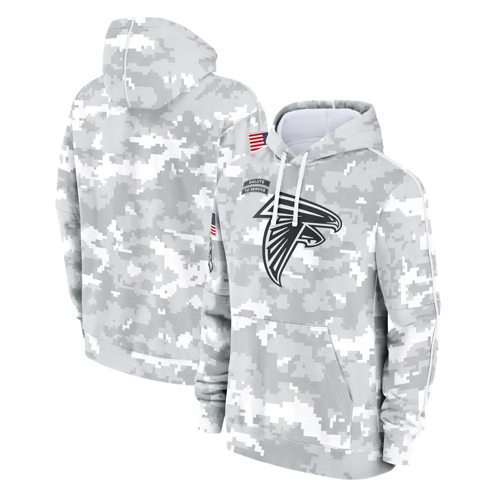 Pkot A.Falcons Arctic Camo Salute to Service Limited Hoodie Blank Player Stitched Jerseys
