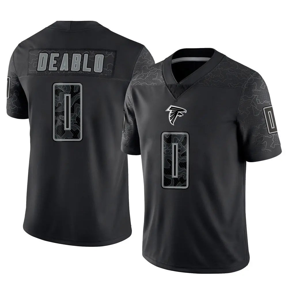 Pkot A.Falcons #0 Divine Deablo Player Black RFLCTV Limited Game Stitched Jerseys