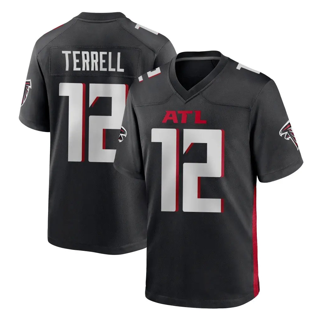 Pkot A.Falcons #12 Avieon Terrell Player Black Home Game Stitched Jerseys