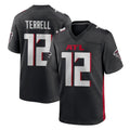 Pkot A.Falcons #12 Avieon Terrell Player Black Home Game Stitched Jerseys