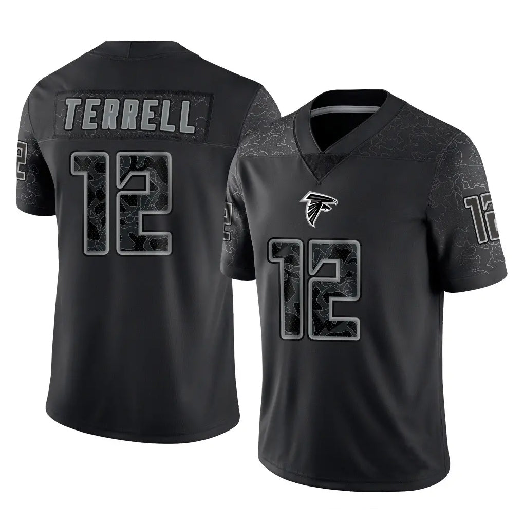 Pkot A.Falcons #12 Avieon Terrell Player Black RFLCTV Limited Stitched Jerseys