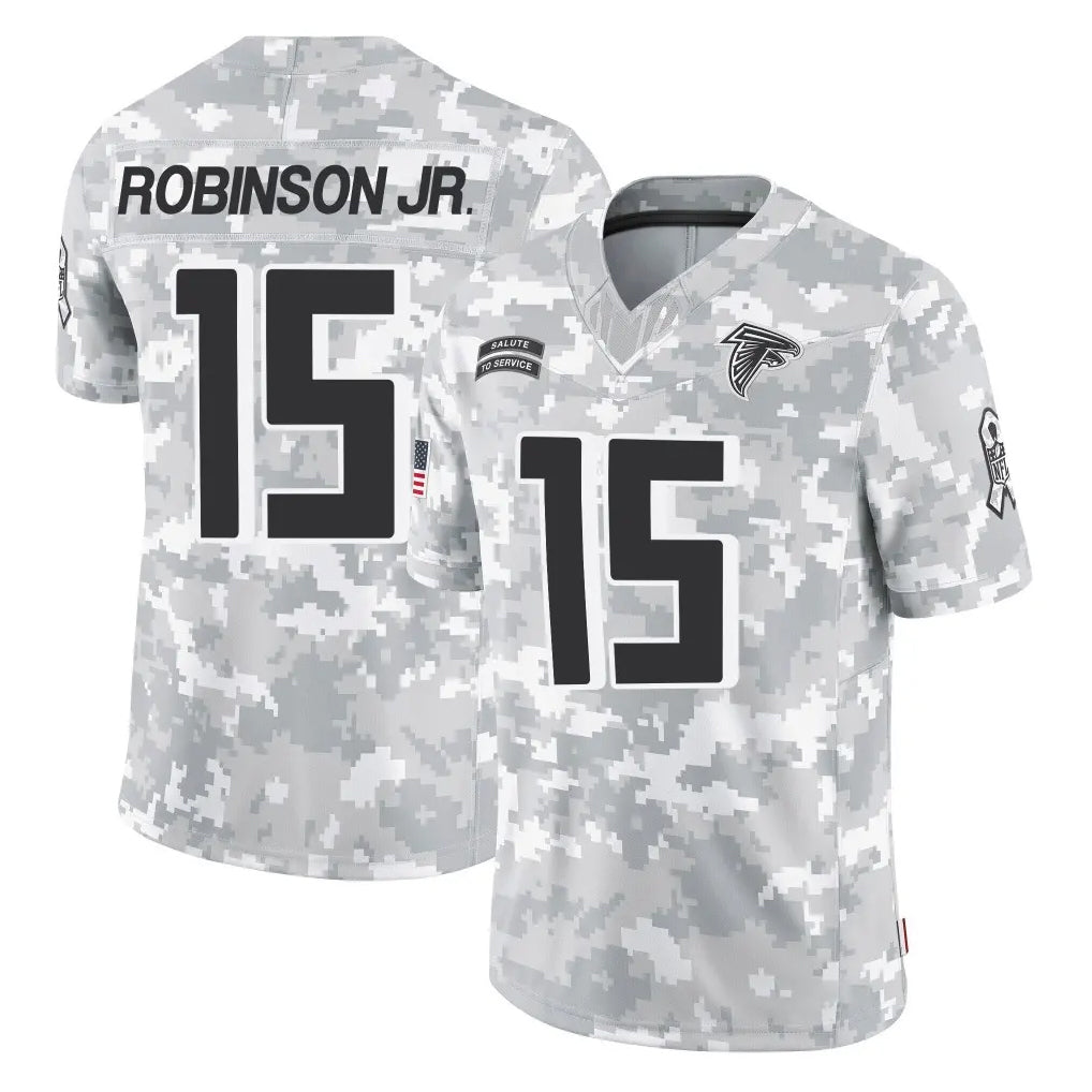Pkot A.Falcons #15 Brian Robinson Player Camo Salute to Service Limited Stitched Jerseys