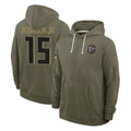 Pkot A.Falcons #15 Brian Robinson Player Olive 2025 Salute to Service Hoodies Stitched Jerseys