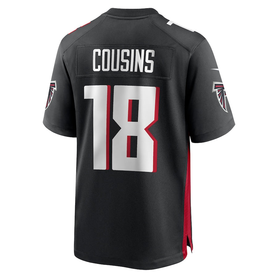 Pkot A.Falcons #18 Kirk Cousins Player Black Home Game Stitched Jerseys