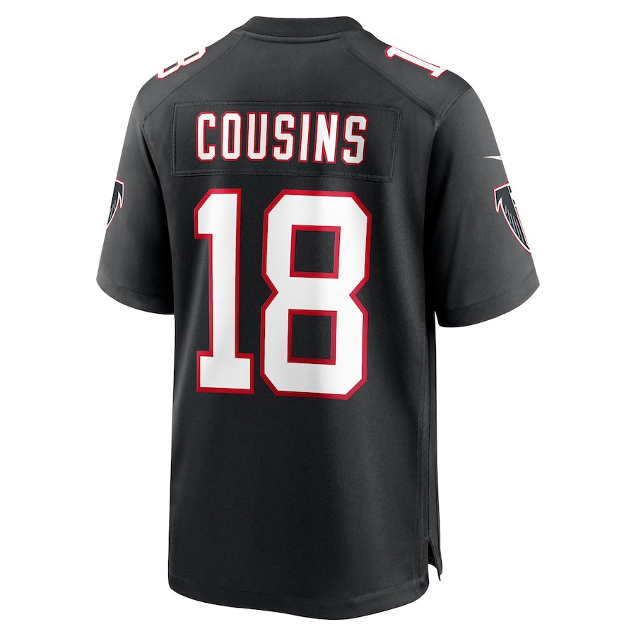 Pkot A.Falcons #18 Kirk Cousins Player Black Limited Home Game Stitched Jerseys