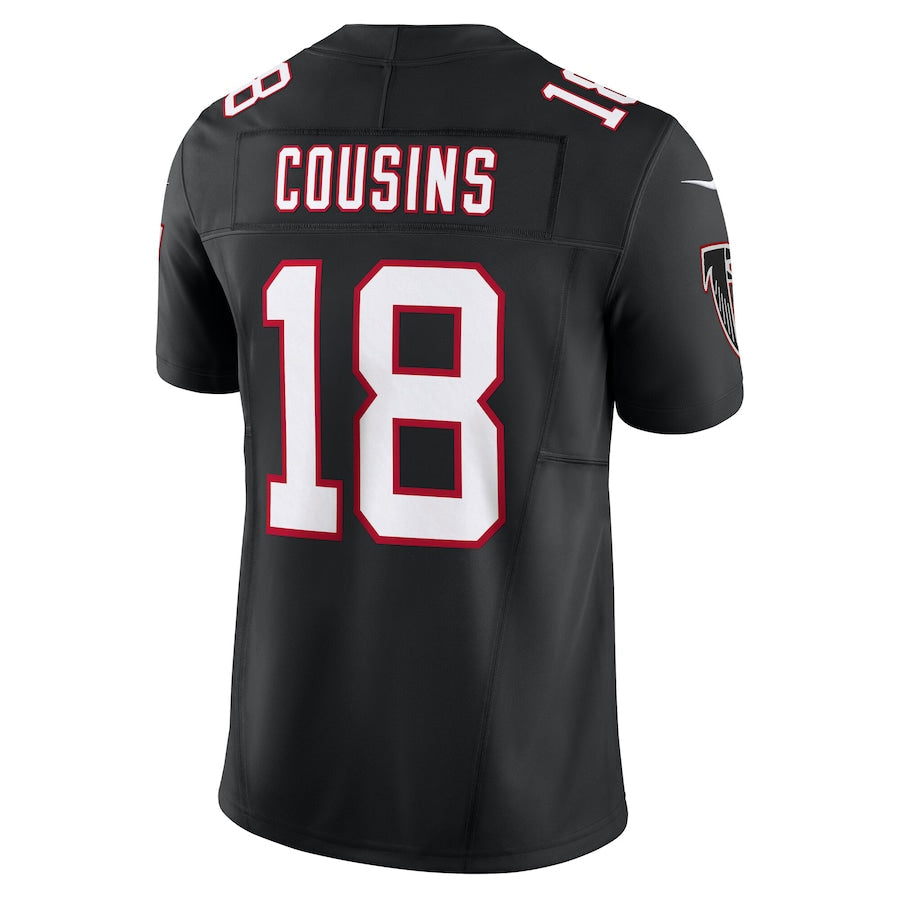 Pkot A.Falcons #18 Kirk Cousins Player Black Vapor F.U.S.E. Limited Home Game Stitched Jerseys