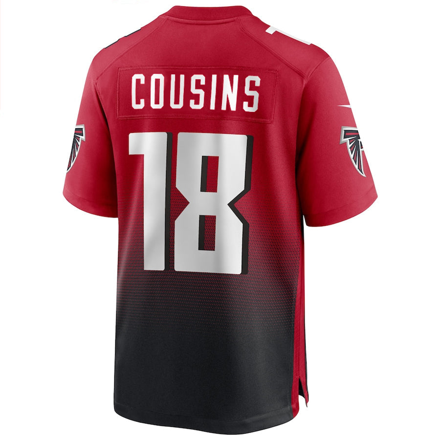 Pkot A.Falcons #18 Kirk Cousins Player Red Home Game Stitched Jerseys