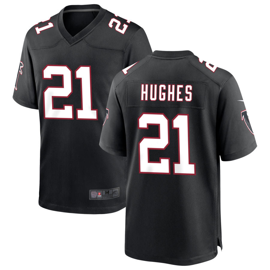 Pkot A.Falcons #21 Mike Hughes Player Black Throwback Game Stitched Jerseys