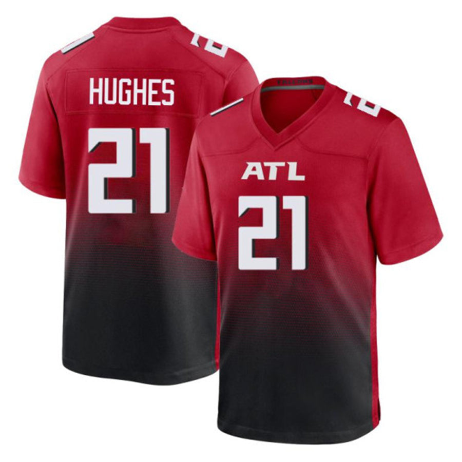 Pkot A.Falcons #21 Mike Hughes Player Red Home Game Stitched Jerseys
