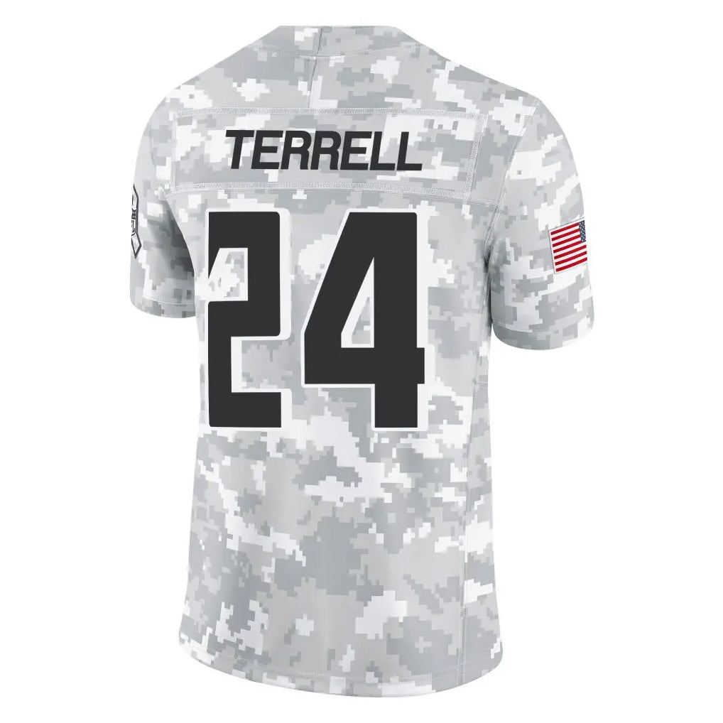Pkot A.Falcons #24 A.J. Terrell Jr. Player Arctic Camo Salute to Service Limited Stitched Jerseys