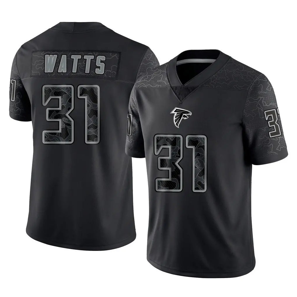 Pkot A.Falcons #31 Xavier Watts Player Black RFLCTV Limited Game Stitched Jerseys