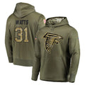 Pkot A.Falcons #31 Xavier Watts Player Olive Salute to Service Hoodies Stitched Jerseys