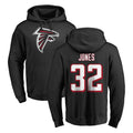Pkot A.Falcons #32 Cash Jones Player Black LOGO Pullover Hoodies Home Game Stitched Jerseys