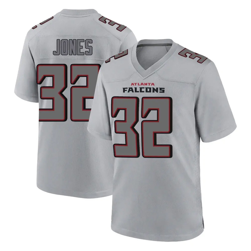 Pkot A.Falcons #32 Cash Jones Player Gray Fashion Home Game Stitched Jerseys