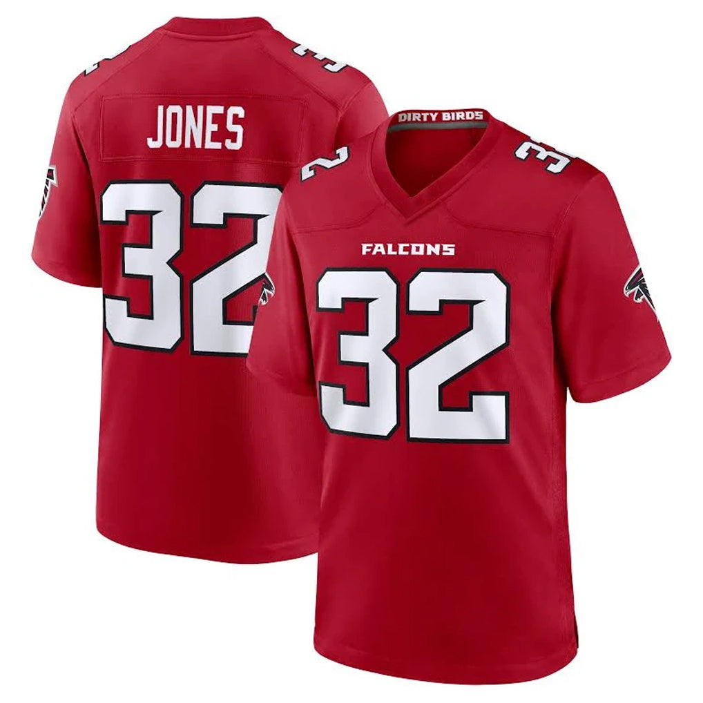 Pkot A.Falcons #32 Cash Jones Player Red Team Color Home Game Stitched Jerseys