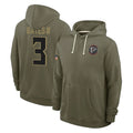 Pkot A.Falcons #3 Jessie Bates III Player Olive 2025 Salute to Service Hoodies Stitched Jerseys