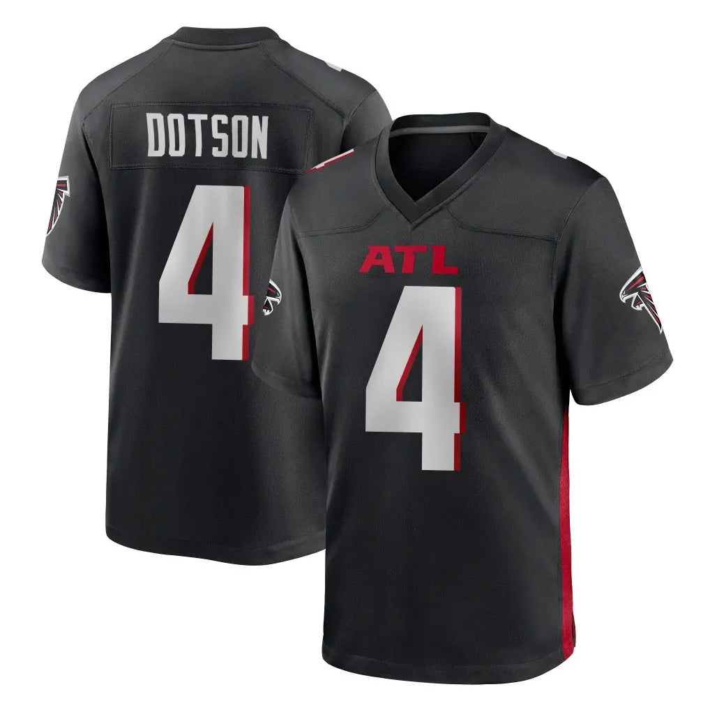 Pkot A.Falcons #4 Jahan Dotson Player Black Home Game Stitched Jerseys