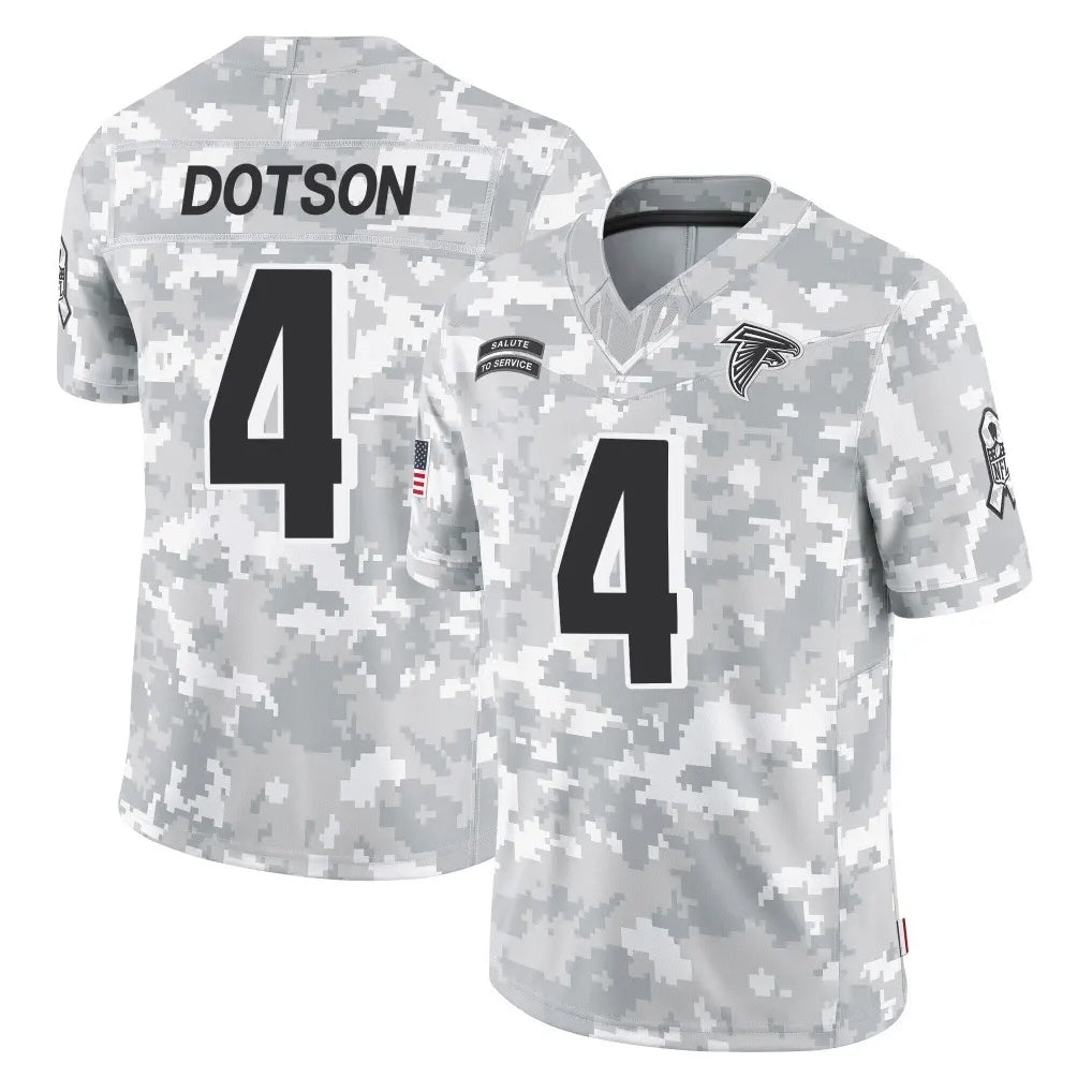 Pkot A.Falcons #4 Jahan Dotson Player Camo Salute to Service Limited Stitched Jerseys