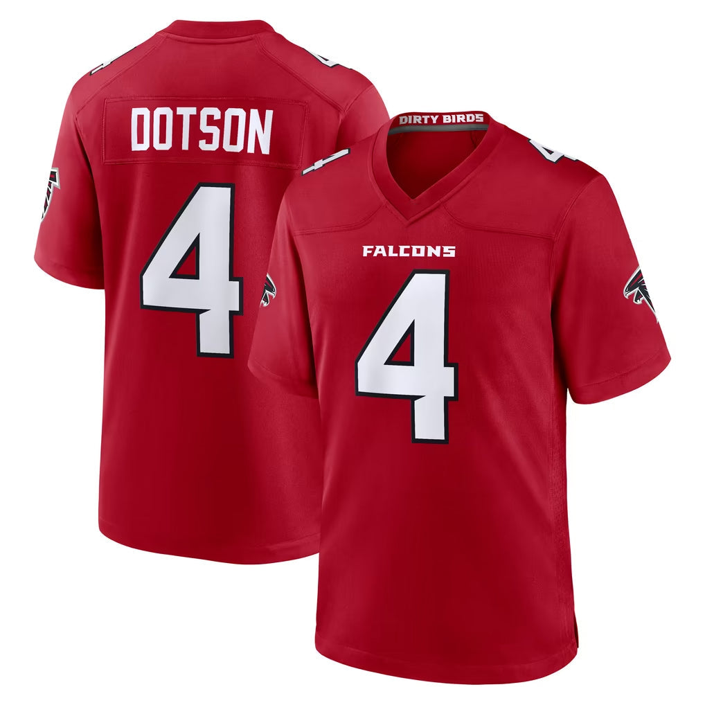 Pkot A.Falcons #4 Jahan Dotson Player Red Team Color Home Game Stitched Jerseys