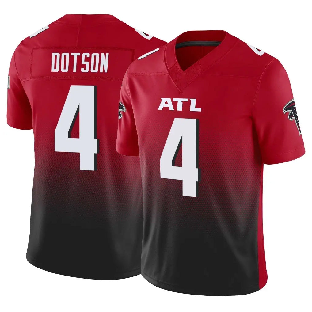 Pkot A.Falcons #4 Jahan Dotson Player Red Vapor F.U.S.E. Limited Home Game Stitched Jerseys