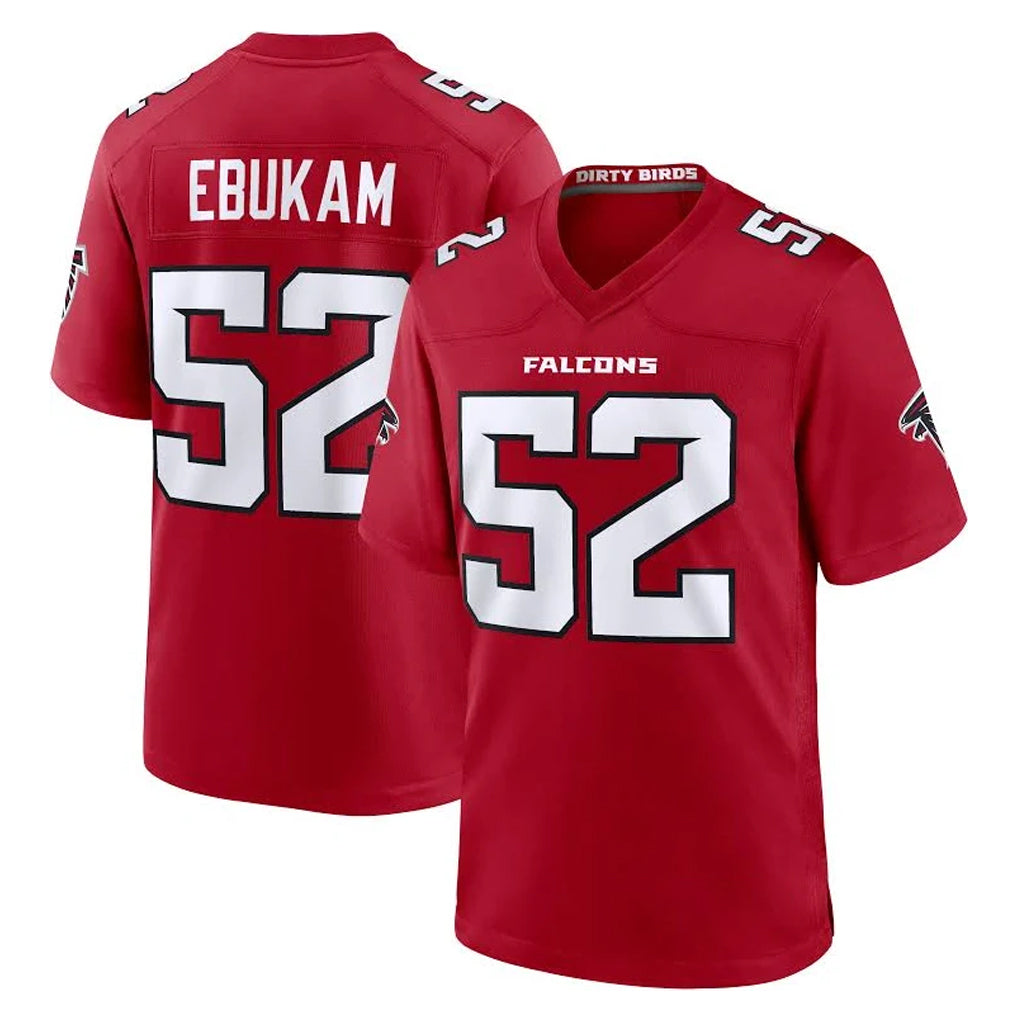 Pkot A.Falcons #52 Samson Ebukam Player Red Team Color Home Game Stitched Jerseys