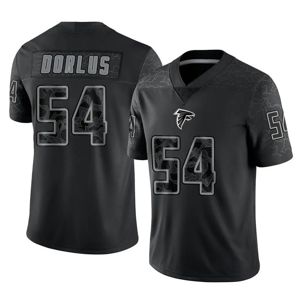 Pkot A.Falcons #54 Brandon Dorlus Player Black RFLCTV Limited Game Stitched Jerseys