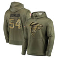 Pkot A.Falcons #54 Brandon Dorlus Player Olive Salute to Service Hoodies Stitched Jerseys