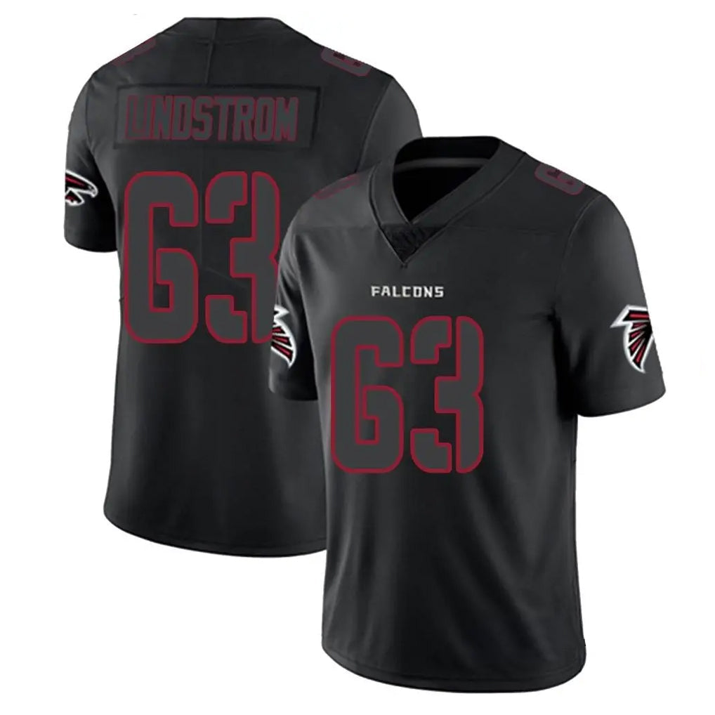 Pkot A.Falcons #63 Chris Lindstrom Player Black Impact Limited Game Stitched Jerseys