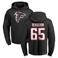 Pkot A.Falcons #65 Matthew Bergeron Player Black LOGO Pullover Hoodies Home Game Stitched Jerseys
